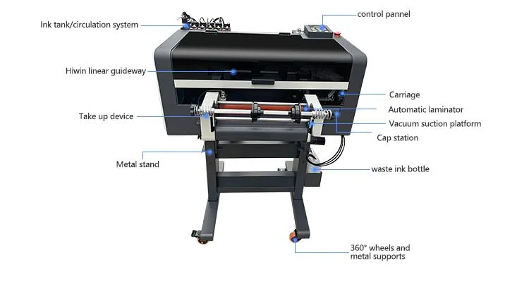 Rainbow Gold Sliver Film 2 Roll-to-Roll UV Dtf Printer Tka for Acrylic Glass PVC USB Sticks for Laptop 17 Inch UV Dtf Printer