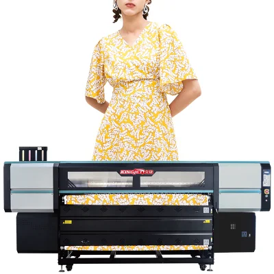 Stampante tessile UV con rotolo di carta per sublimazione con stampa digitale Kingjet automatica ad alte prestazioni da 1800 mm/1900 mm