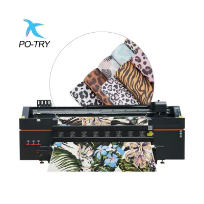 Stampante digitale per pelletteria per indumenti in PU ad alte prestazioni da 1,9 m con stampa diretta per magliette