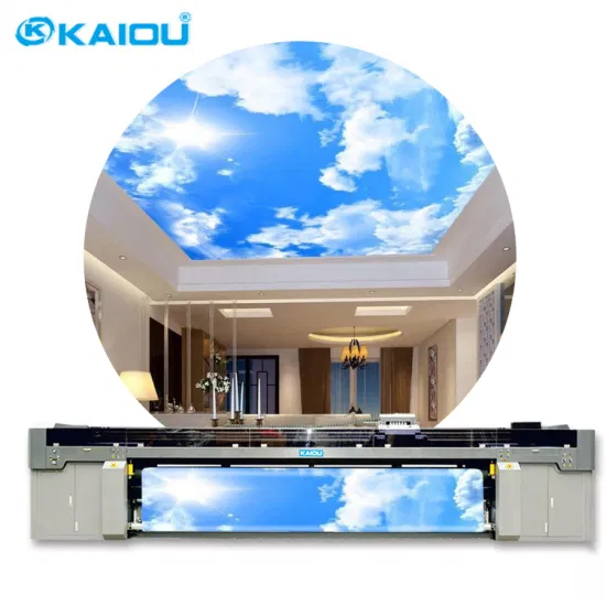 Kaiou 5000UR New Deign 130 mq/H 5 m stampante LED UV roll to roll di grande formato per banner pubblicitari